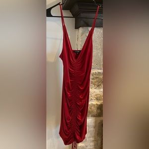 Red Draw-String Dress